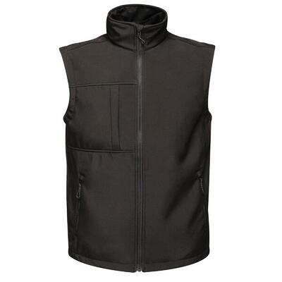 Heren octagon 3 layer printable softshell bodywarmer (zwart)