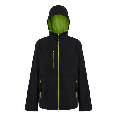 Heren navigate 2 layer soft shell jas (zwart/klassiek rood)