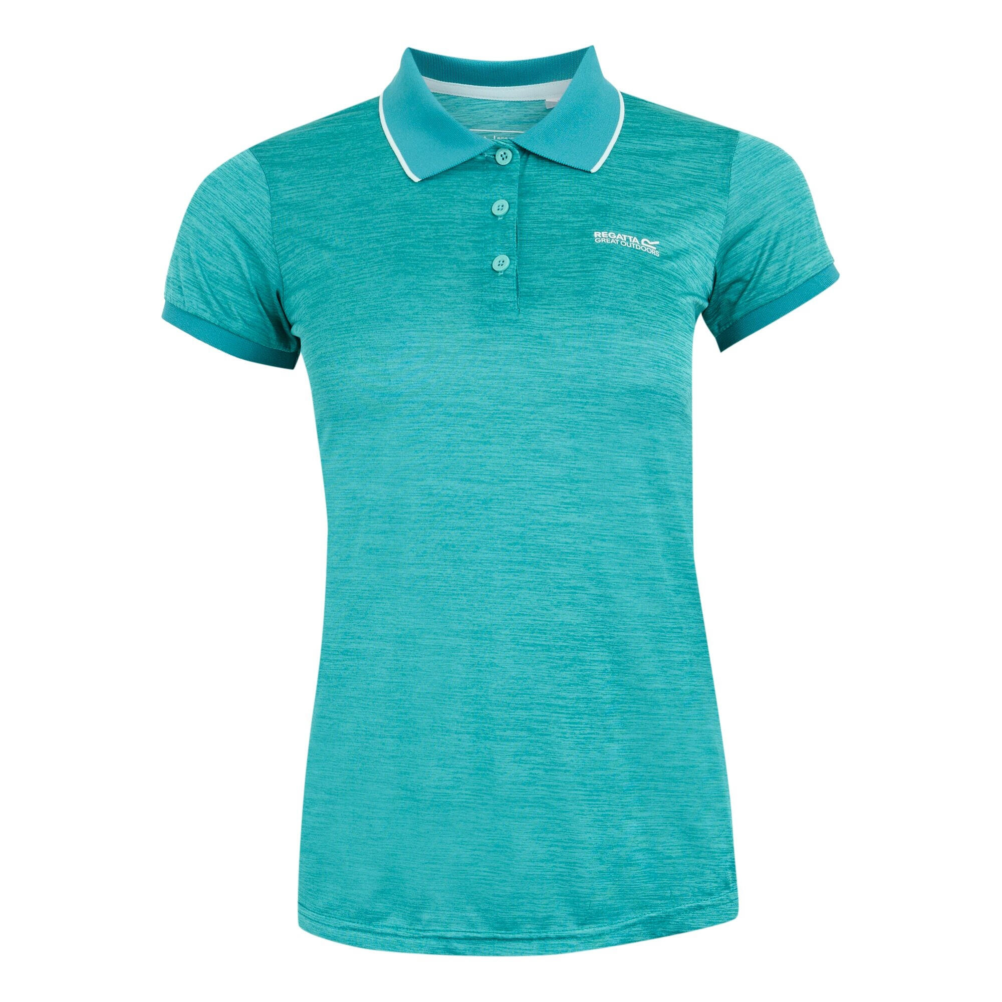 REGATTA Dames Remex II Polo Hals TShirt (Turquoise)