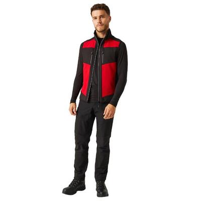 Heren evolve colour block softshell bodywarmer (as/zwart)