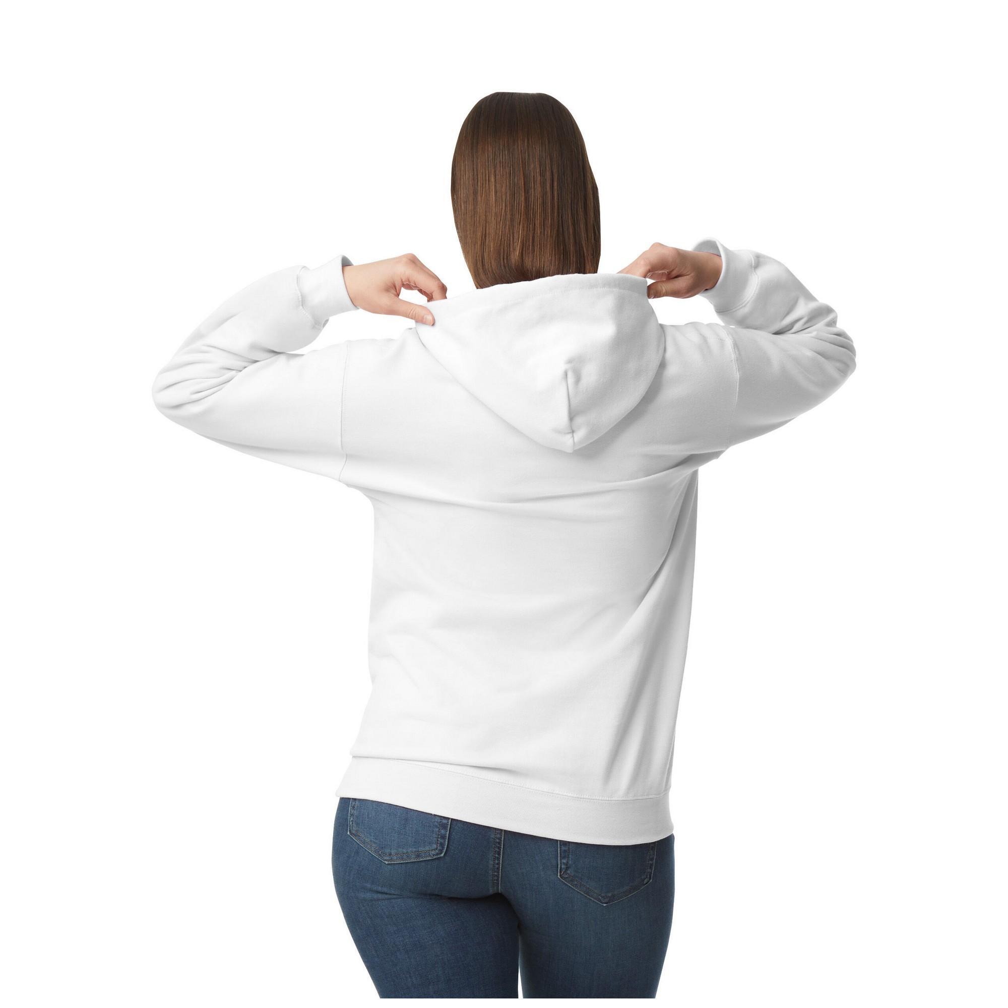 Felpa Con Cappuccio Semplice Peso Medio Adulto Unisex Gildan Softstyle Bianco 2/3