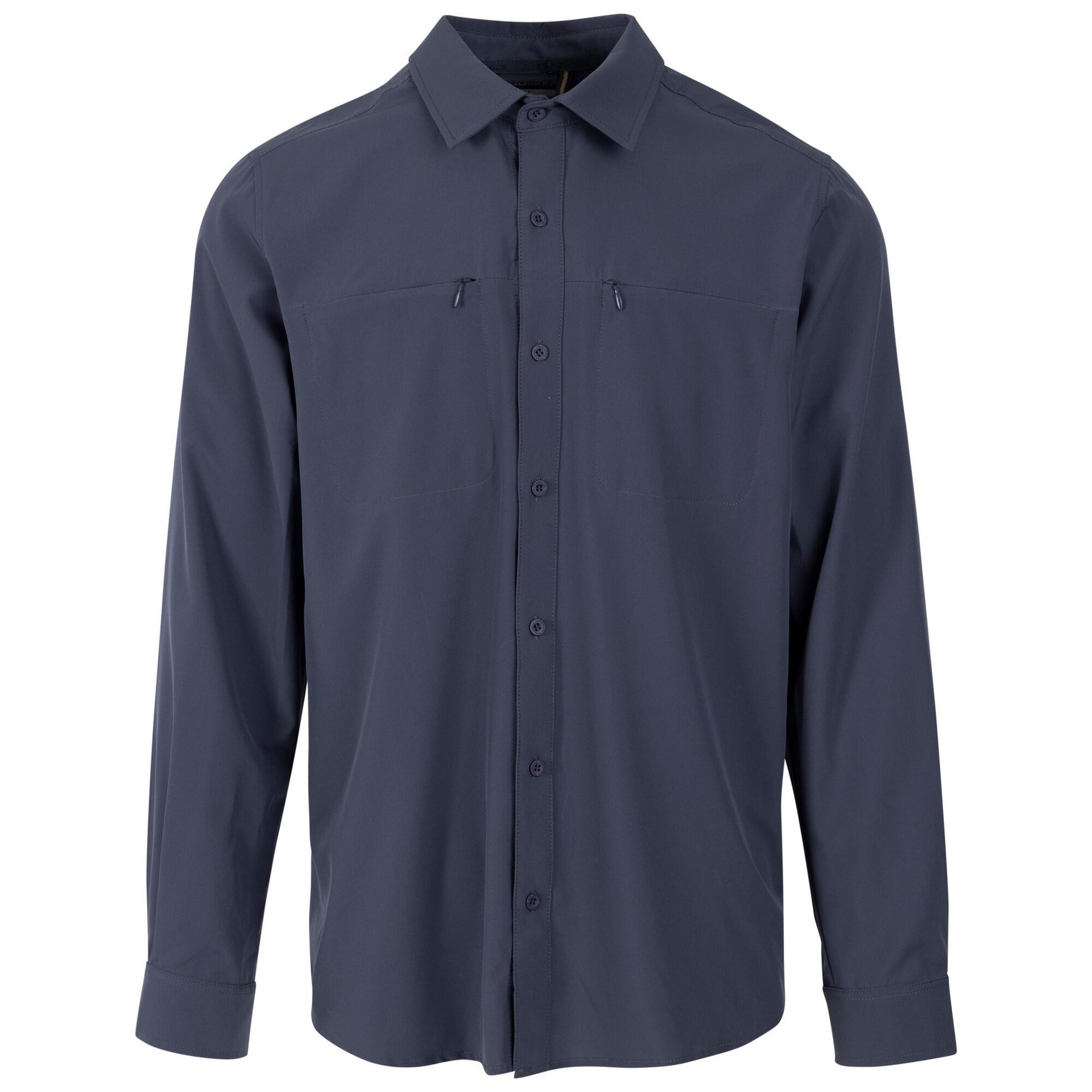 TRESPASS Camicia Uomo Trespass Cargan Grigio Pietra