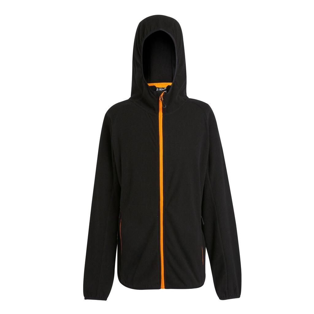 Mens Navigate Full Zip Fleece Jacket (Black/Orange Pop)
