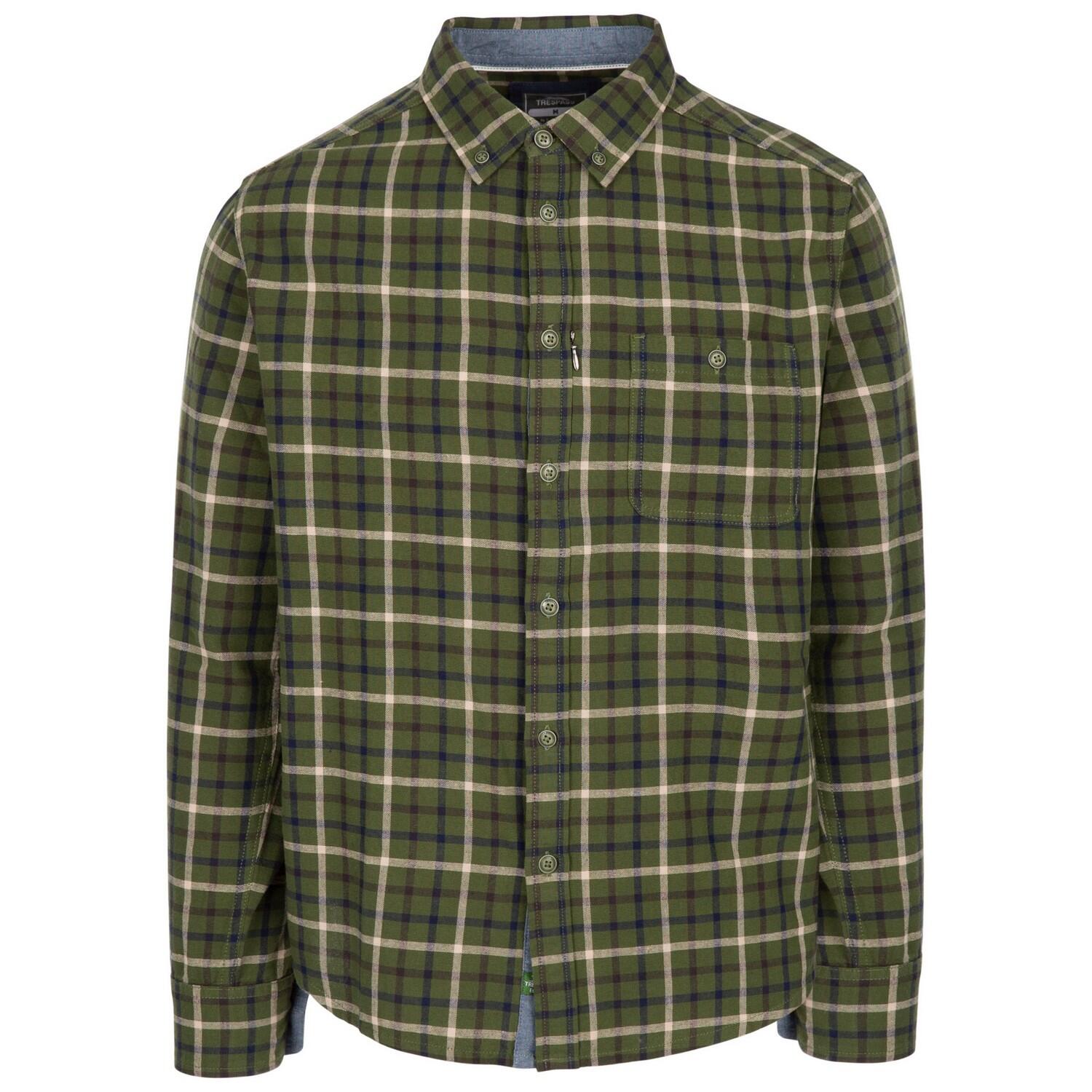 TRESPASS Camicia A Quadri Uomo Trespass Withnell Verde