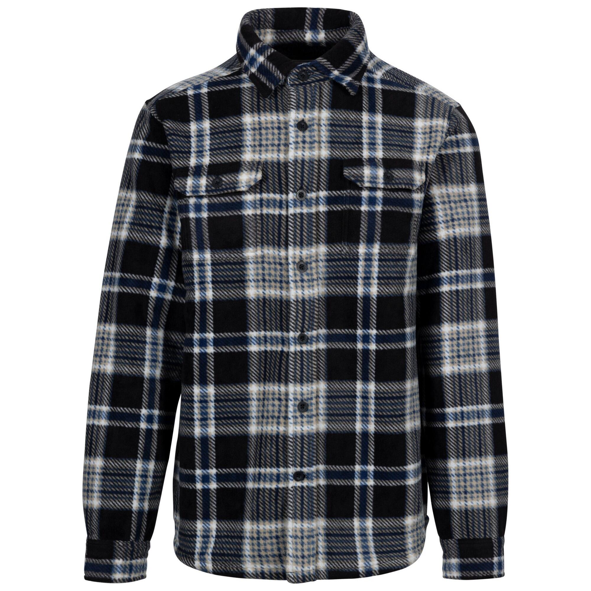 TRESPASS Camicia A Quadri Uomo Trespass Checkley Nero