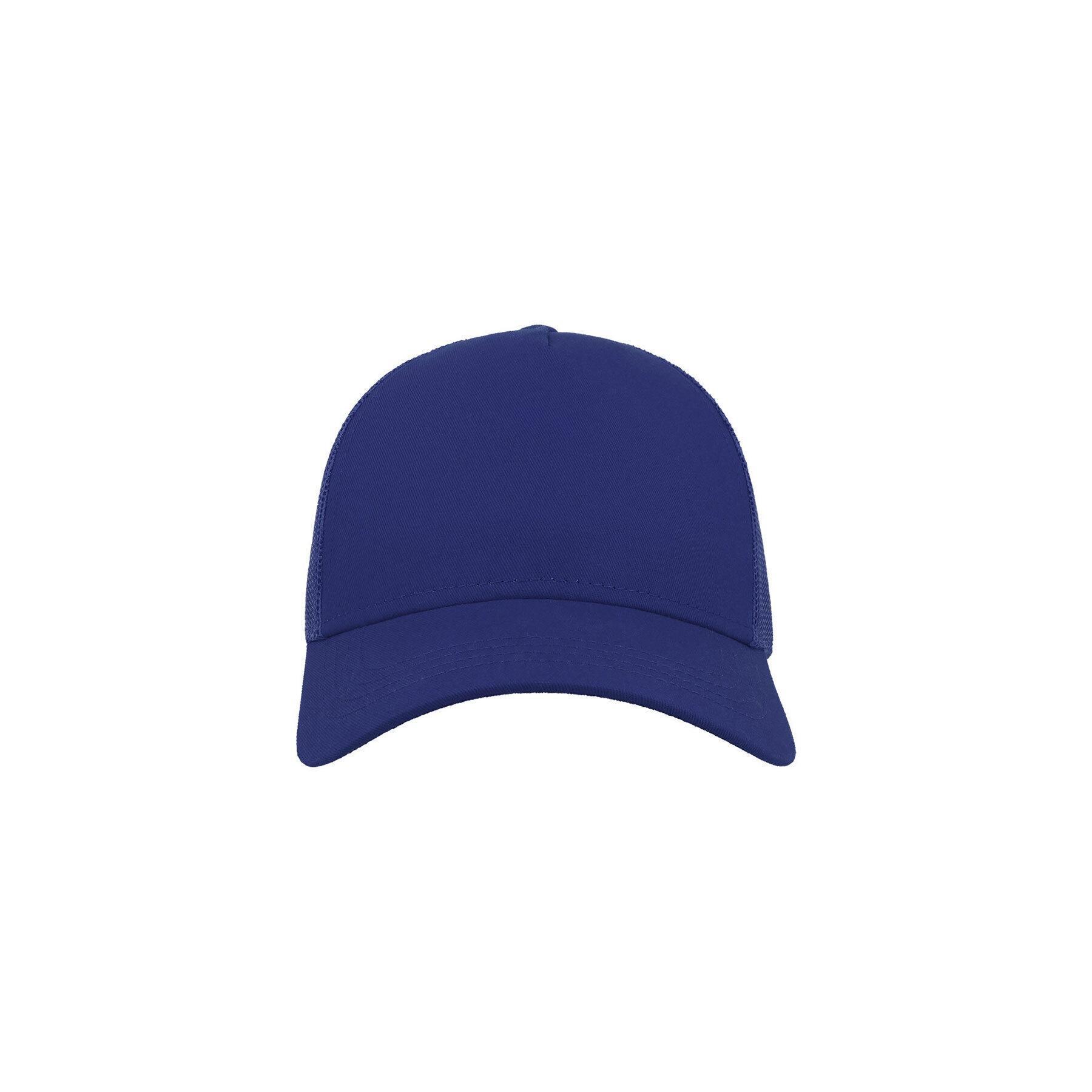 Rapper Cotton 5 Panel Trucker Cap (Royal Blue/Royal Blue) 3/3