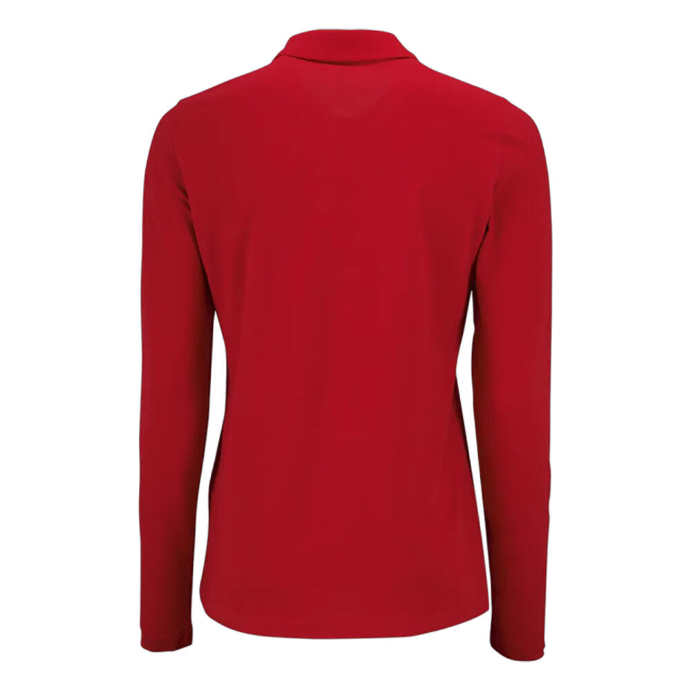 Maglietta Polo Manica Lunga Donna SOLS Perfect Rosso 2/4