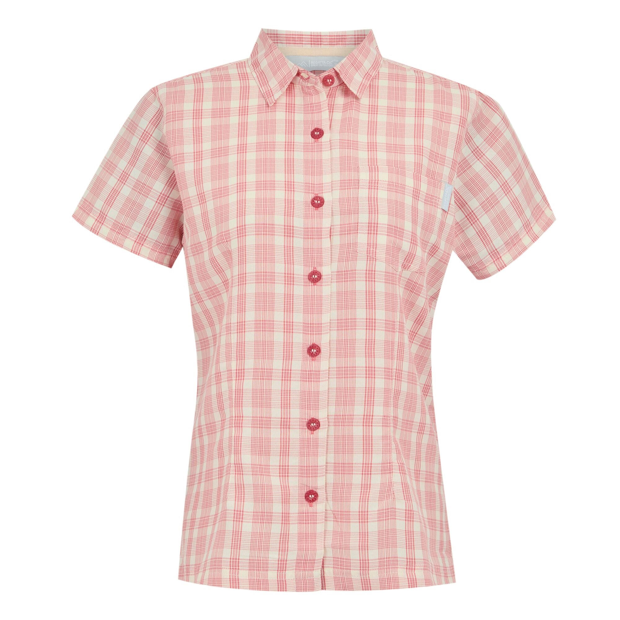 REGATTA Camisa Manga Curta Axadrezado Mindano VIII Mulher Flor de Pêssego