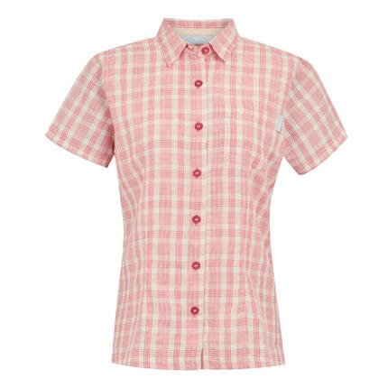 Chemisier Manches Courtes Motif/style À Carreaux MINDANO Femme (Pêche Foncée)