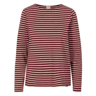 Dames karen yarn dyed stripe overhemd (marine)