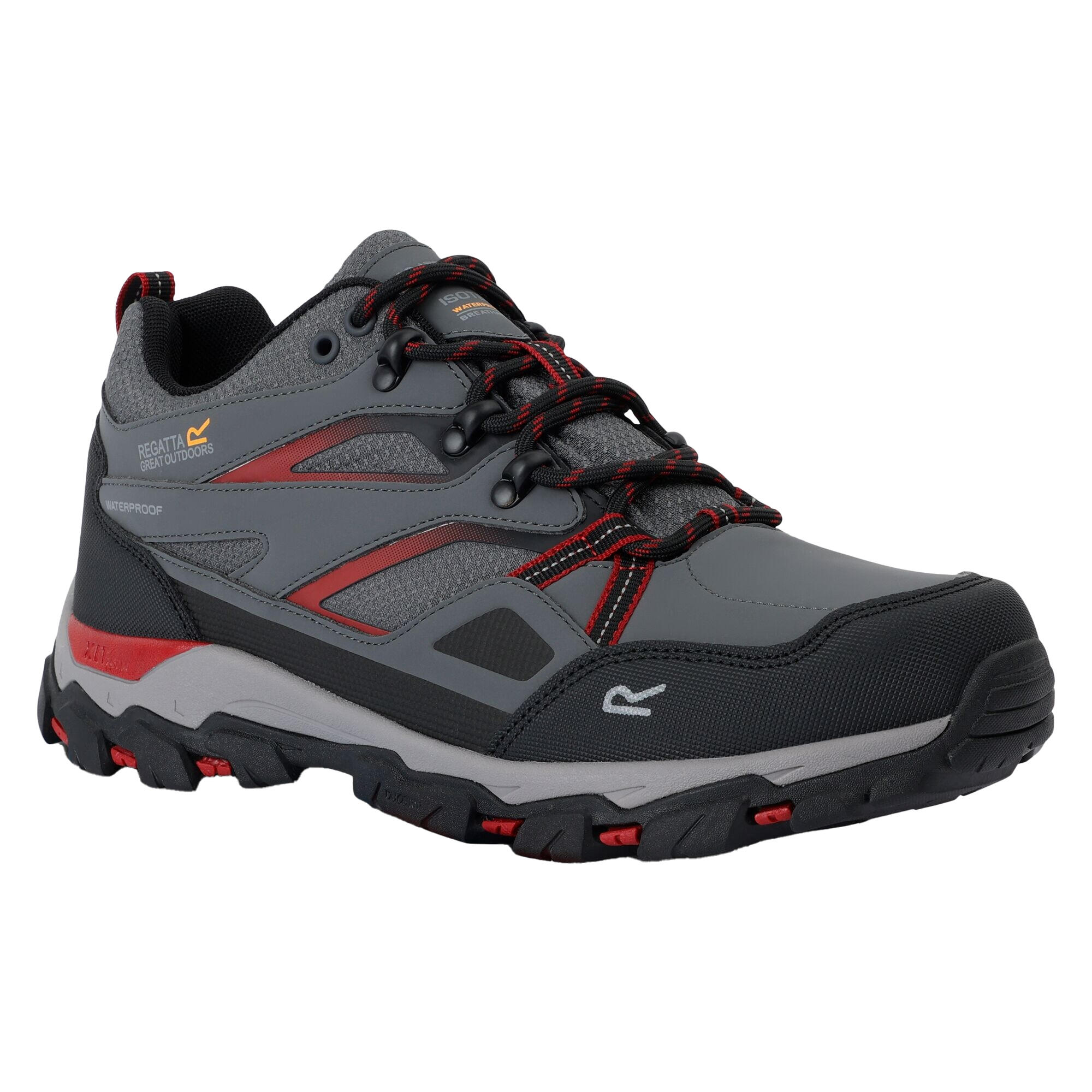 Regatta - Bottines De Marche Holcombe Homme (gris Foncé / Rouge) - Chaussures De Sport - Marron|rouge - 44 - Decathlon