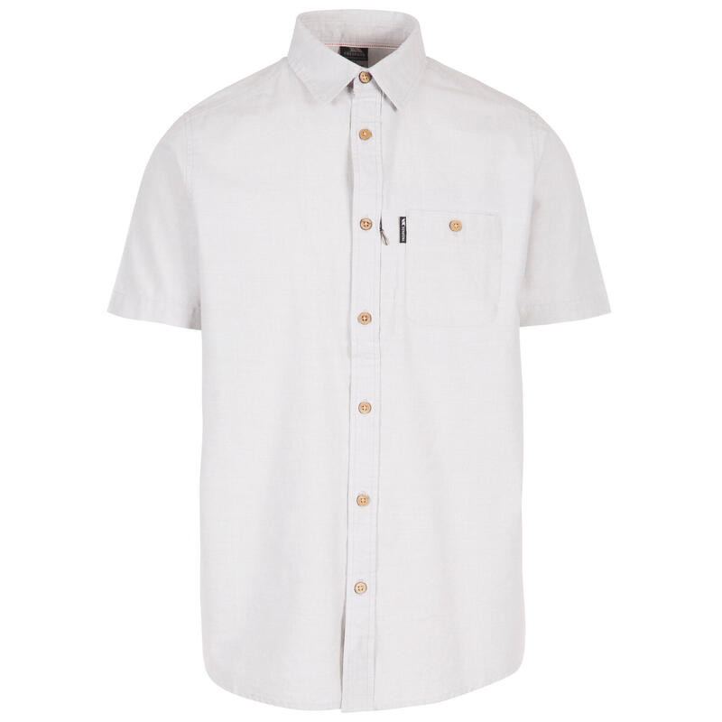 Camisa Slapton de Manga Corta para Hombre Gris Pálido