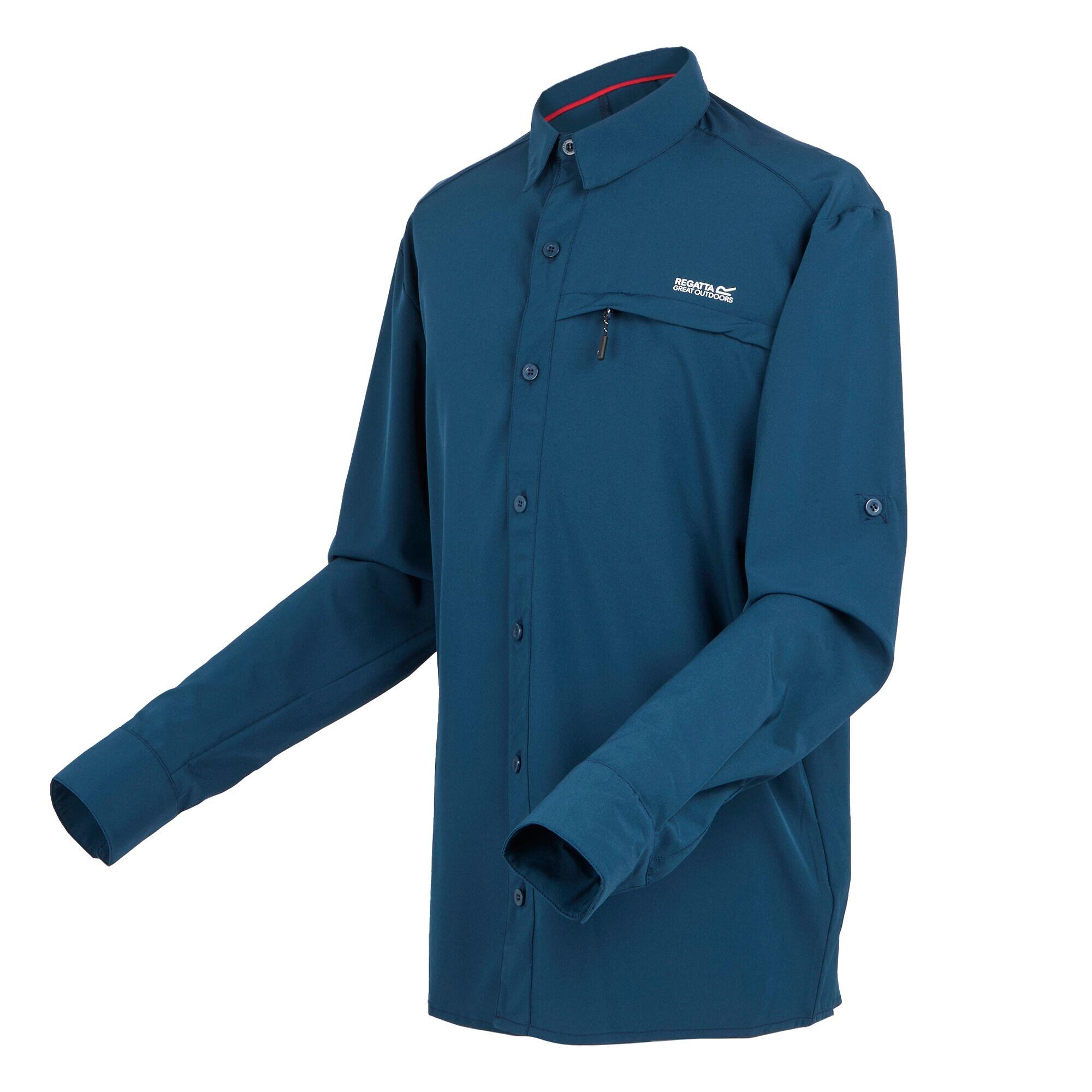 Camicia Da Viaggio Semplice Ripiegabile Manica Lunga Uomo Regatta Moonlight 3/5