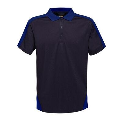 Herencontrast coolweave polo shirt (marine/nieuw koninklijk)