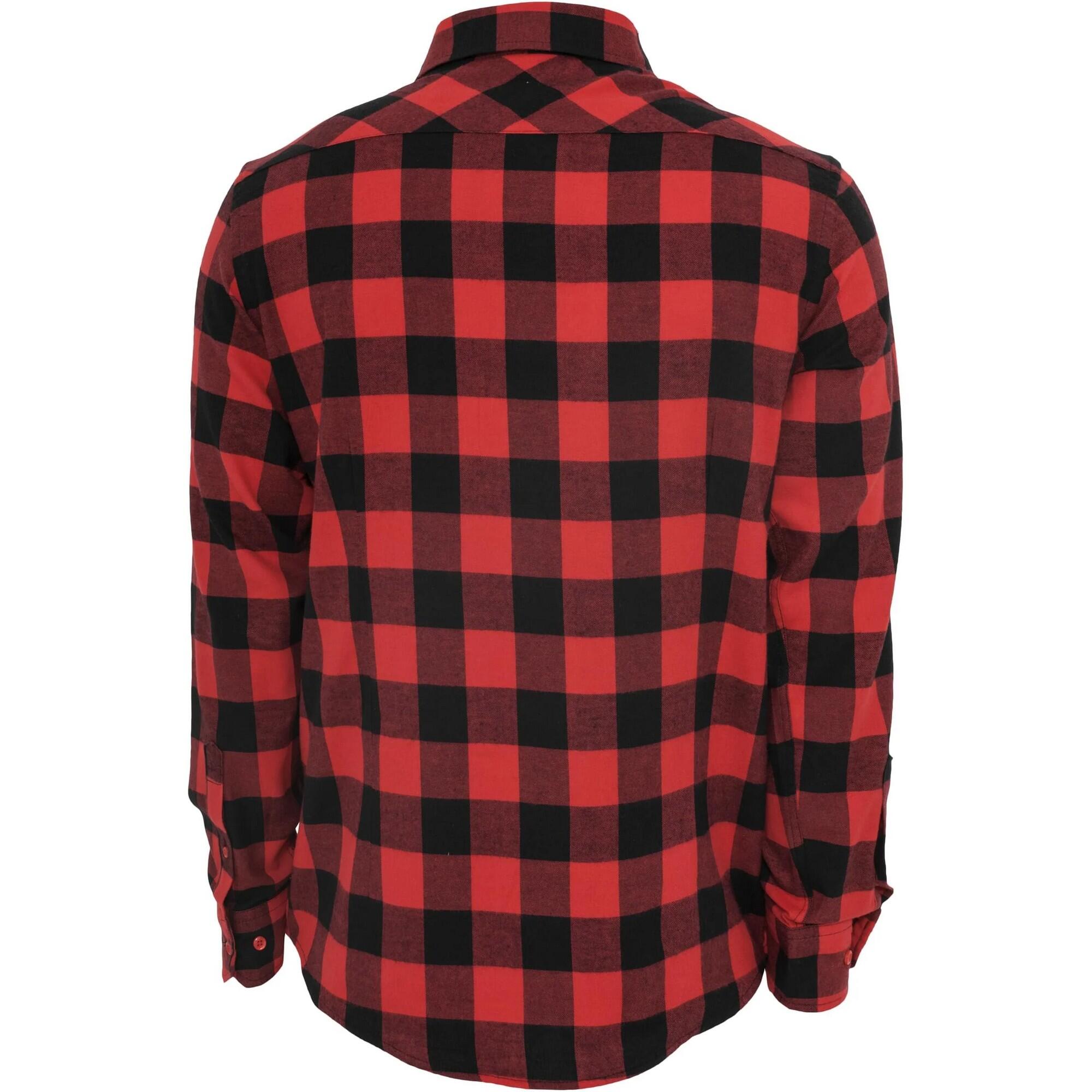 Camicia A Quadri Uomo Urban Classics Nero Rosso 2/2