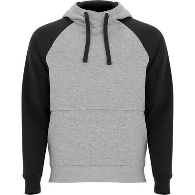 Badet tweekleurige uniseks volwassen hoodie (heide grijs/koningsblauw)