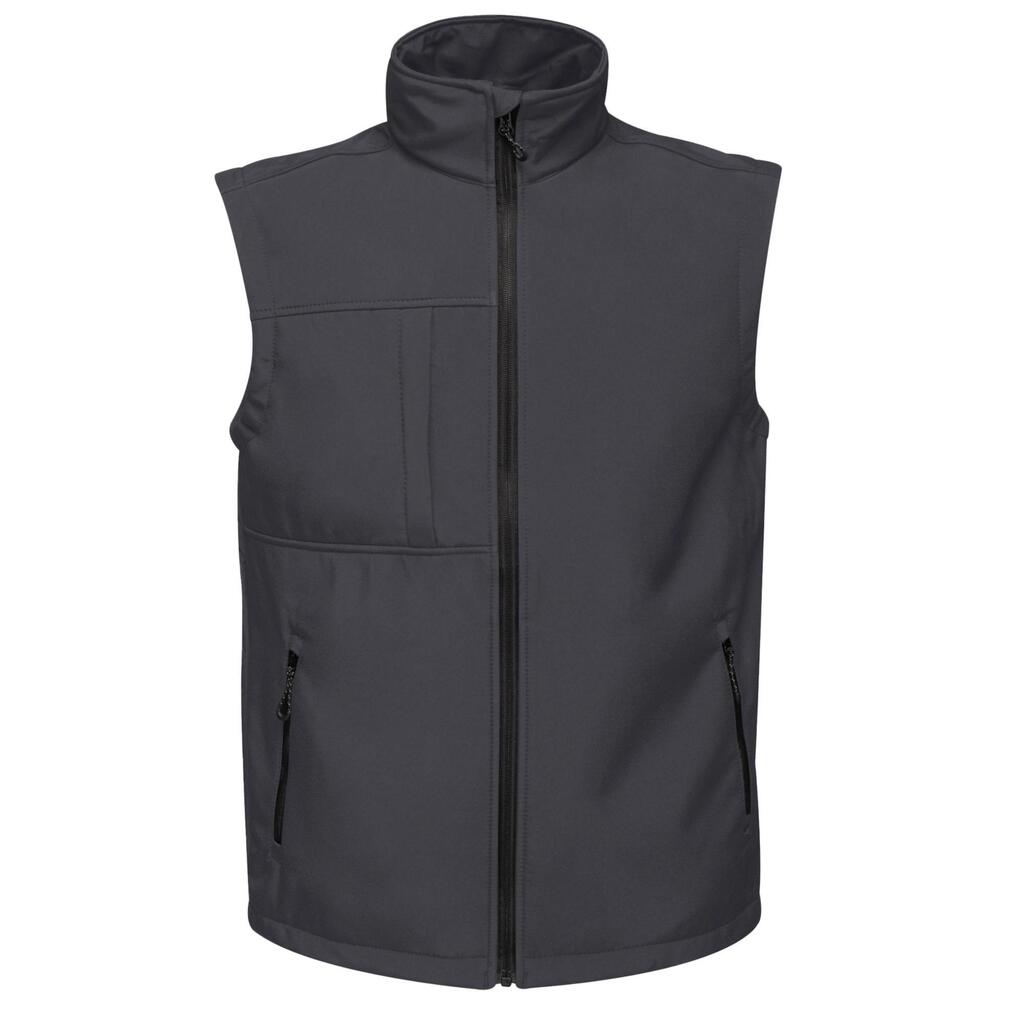 Mens Octagon 3 Layer Printable Softshell Bodywarmer (Seal Grey)