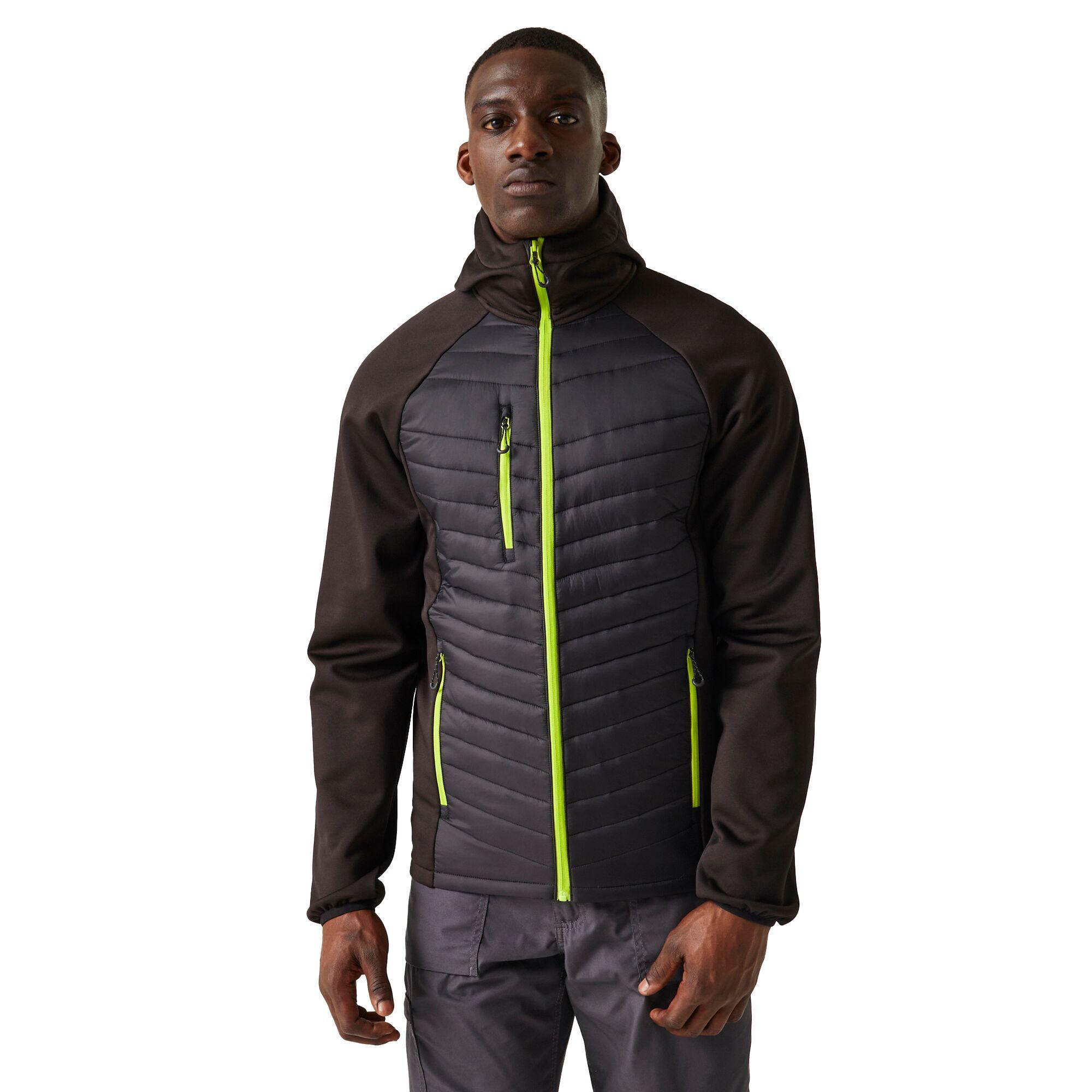Veste Hybride NAVIGATE Homme (Noir / Vert Citron) 3/4