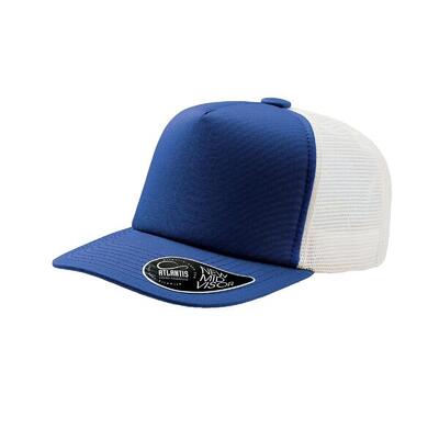 Mid visor 5 panel trucker cap opnemen (koninklijk)