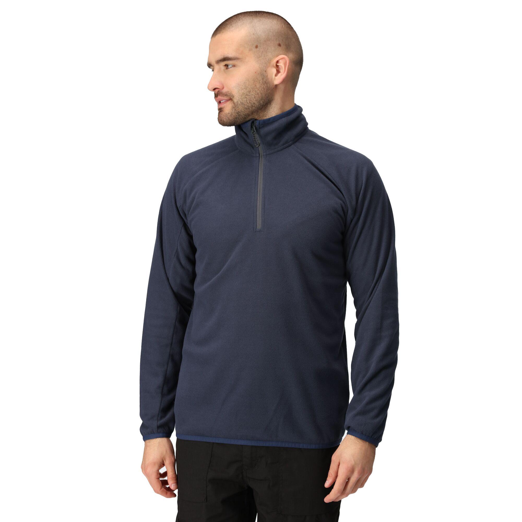 Giacca In Pile Mezza Cerniera Uomo Regatta Navigate Blu Navy Grigio Foca 3/5