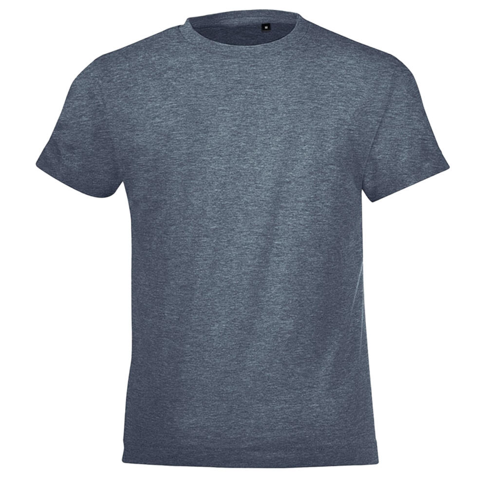 Childrens/Kids Heather Regular TShirt (Denim)