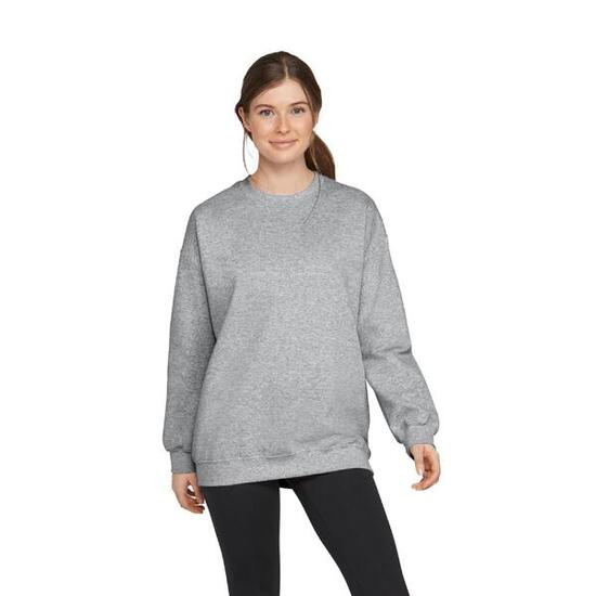 Felpa In Pile Girocollo Adulto Unisex Gildan Softstyle Grigio Freddo