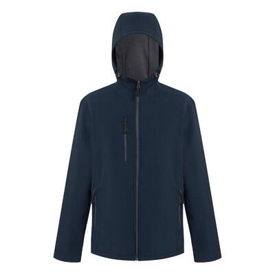Heren navigate 2 layer soft shell jas (zwart/klassiek rood)
