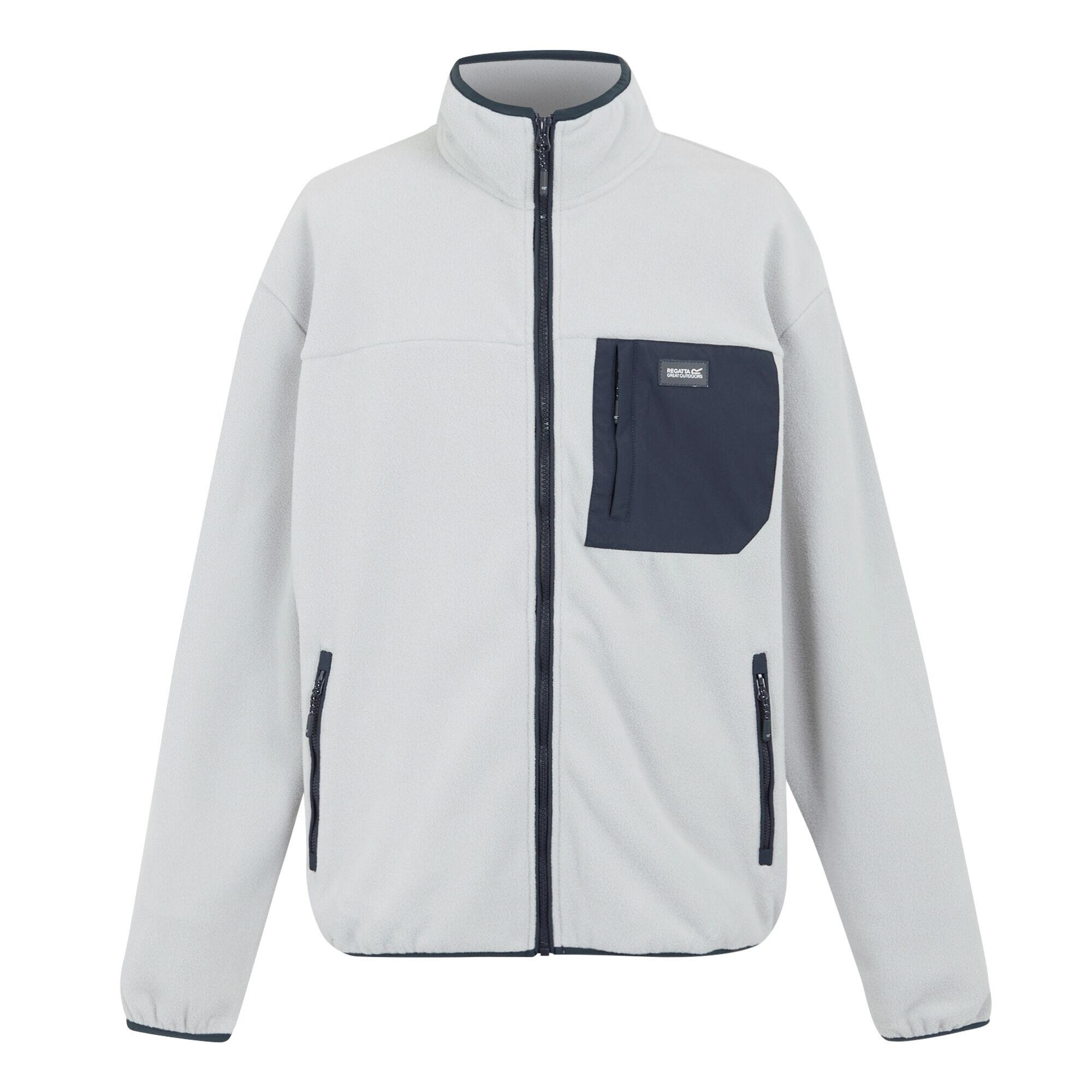 Casaco de lã com fecho de correr frankie para homem cinzento prateado / azul