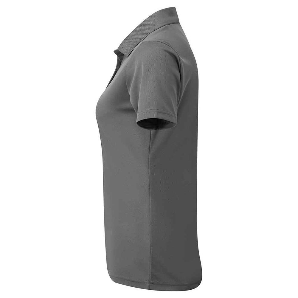 Camisola pólo sustentável fiada e tingida para senhora e mulher (Cinzento 3/4