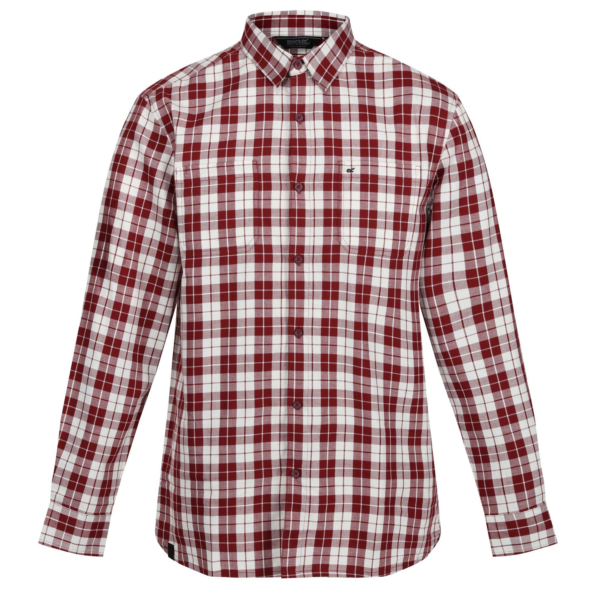 Regatta - Chemise Motif/style À Carreaux Lance Homme (pourpre) - Chemise Manches Courtes - Rouge - 48 Xl - Decathlon