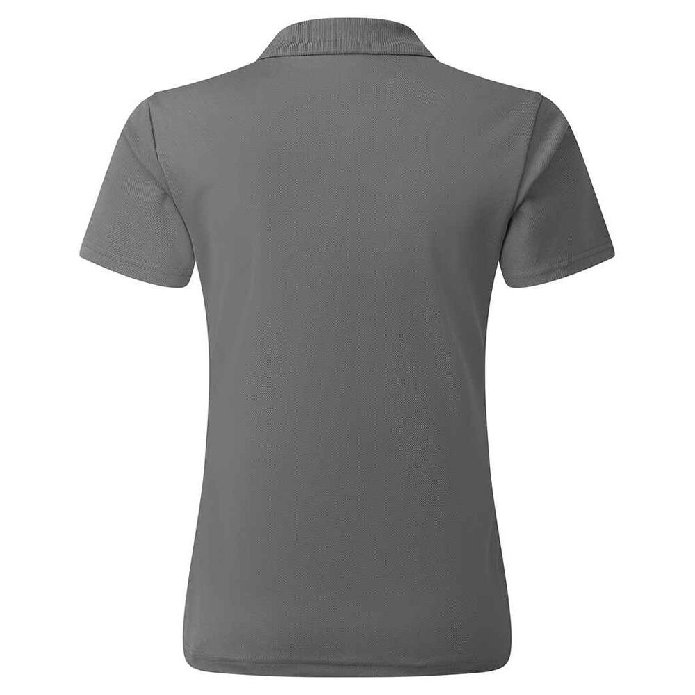 Camisola pólo sustentável fiada e tingida para senhora e mulher (Cinzento 2/4