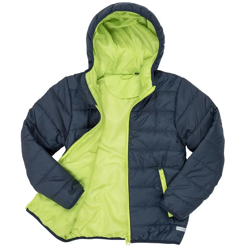 Core Childrens/Kids Júnior Padded Showerproof & Windproof Jacket (Azul 3/4