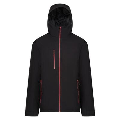 Waterdichte heren navigate geïsoleerde jas (zwart/nieuw royal)