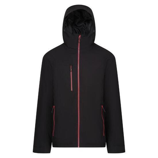 Waterdichte heren Navigate geïsoleerde jas (Zwart/Klassiek Rood)