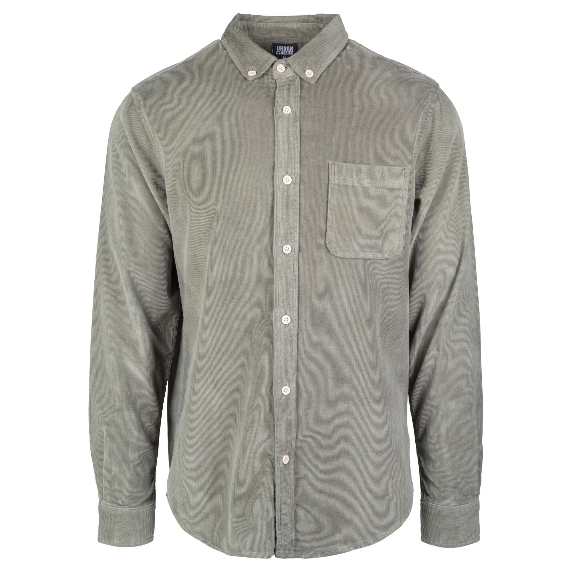 Camisa de bombazina para homem Azeitona