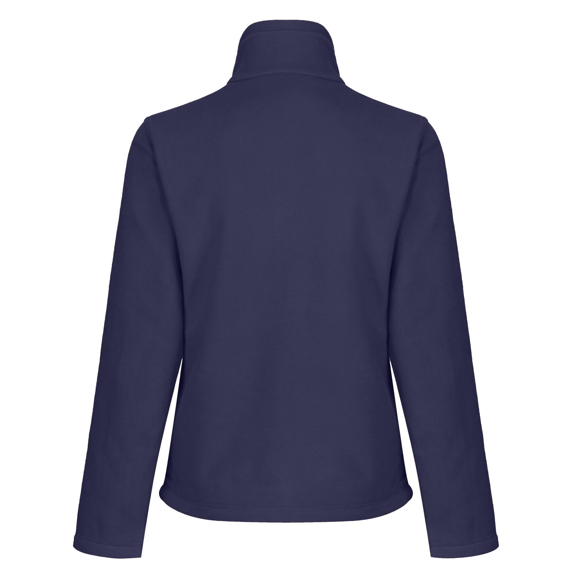Womens/Ladies Microfleece Full Zip Jacket (Dark Navy) 2/5