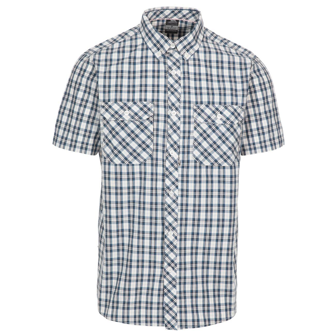 Trespass - Chemise Baileysbridge Homme (bleu Nuit) - Chemise Manches Courtes - Bleu - 48 Xl - Decathlon