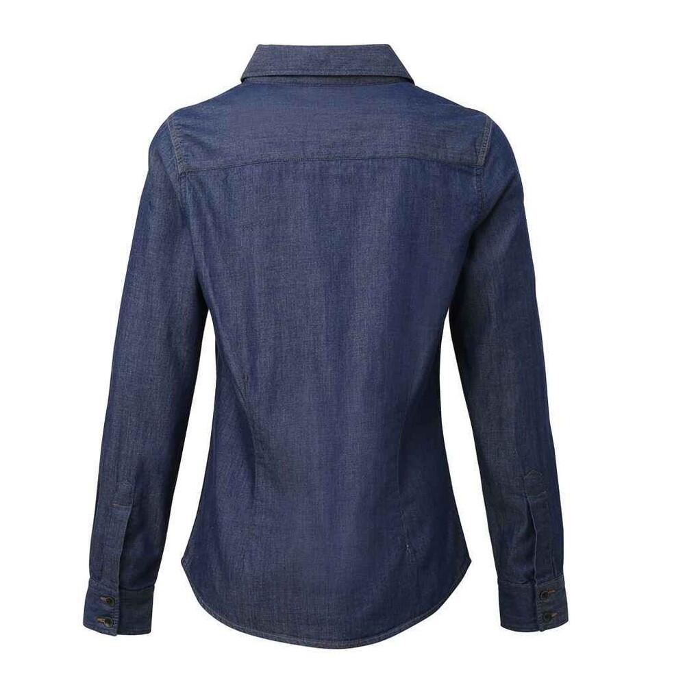 Camicia Cucitura Stile Jeans Donna Premier Denim Indaco 2/4