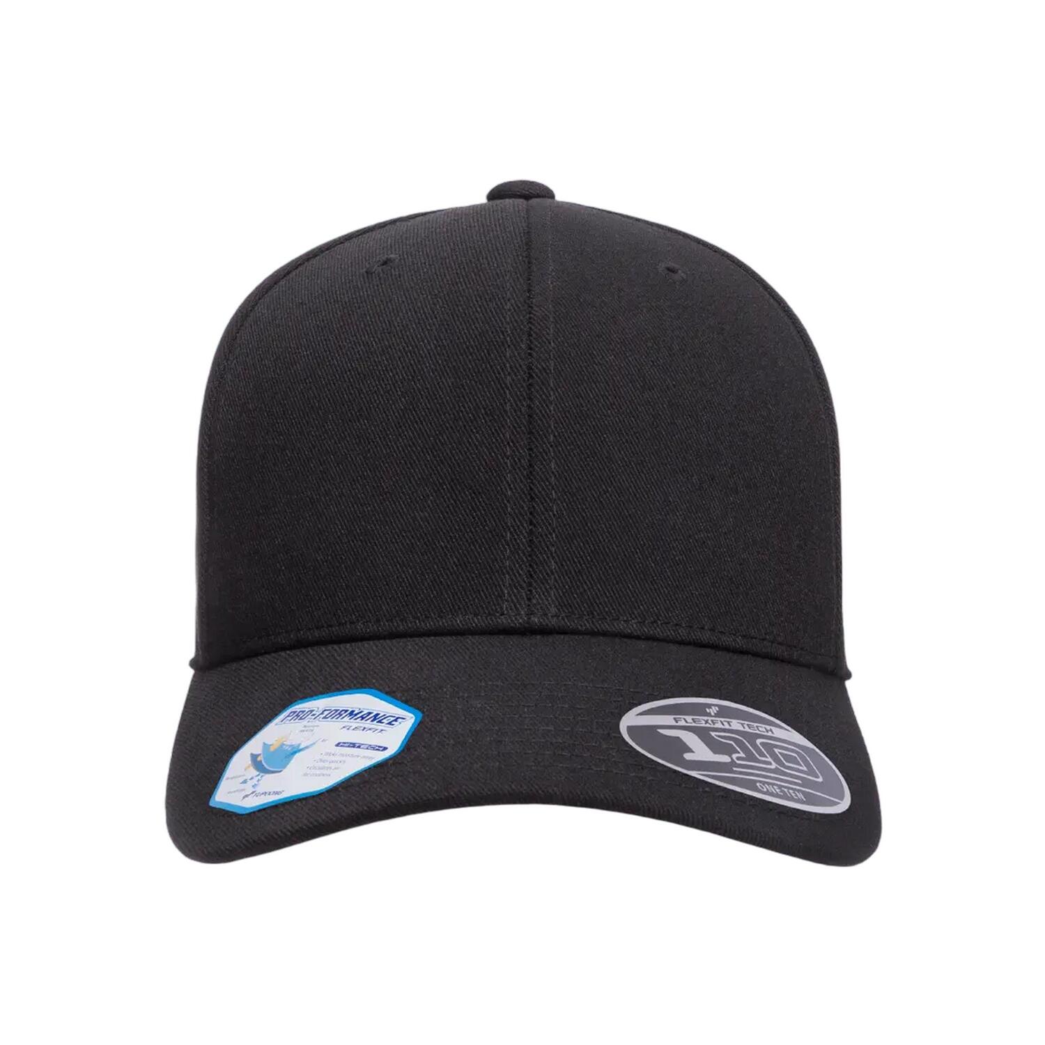 Boné 110 de pala curva com fecho de correr preto