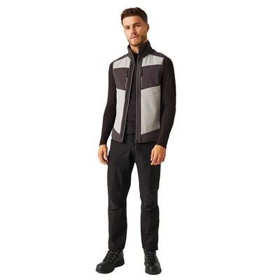 Heren evolve colour block softshell bodywarmer (grijs/ash)