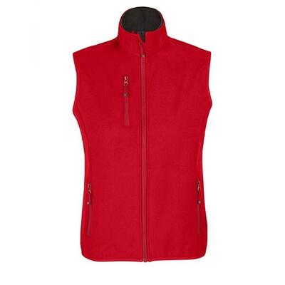 Dames falcon bodywarmer softshell met rits (peperrood)