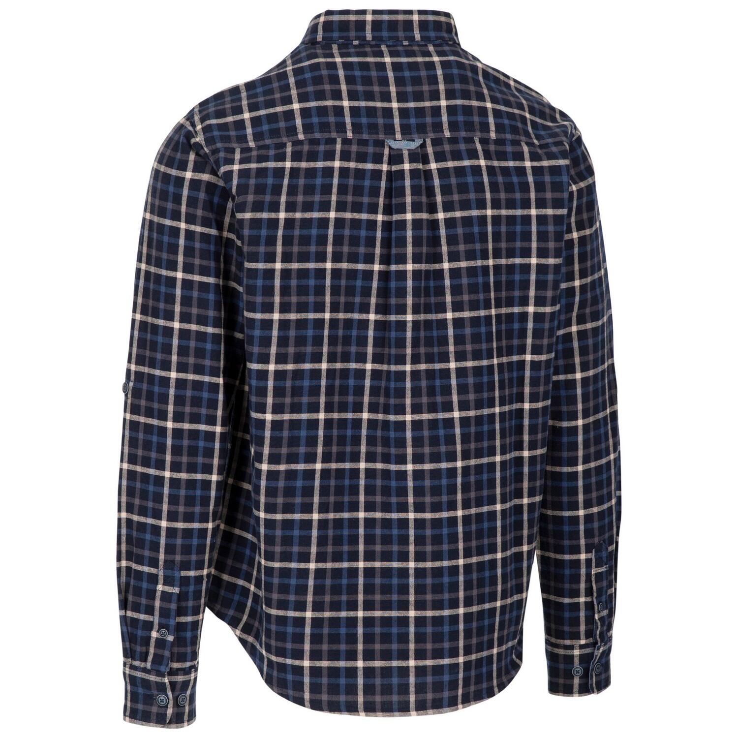 Heren Withnell geruit katoenen overhemd (Blauw) 2/5