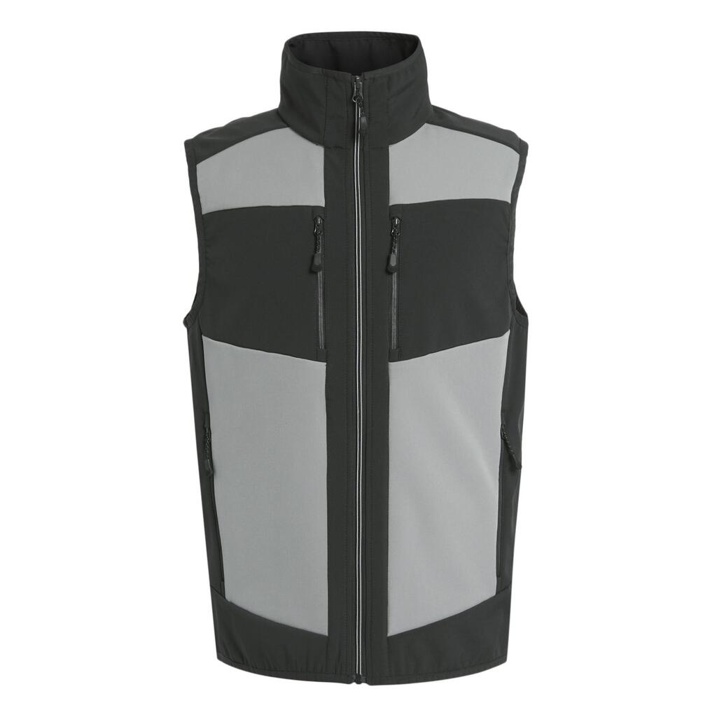 Mens EVolve Colour Block Softshell Body Warmer (Mineral Grey/Ash)