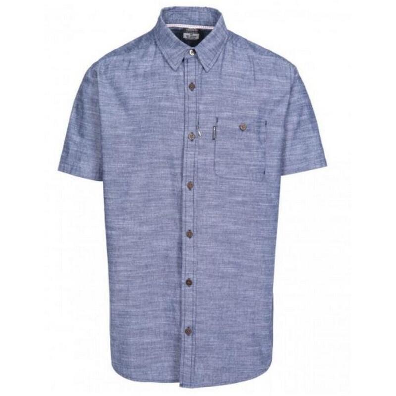Heren Slapton Short Sleeve Shirt (Marine)