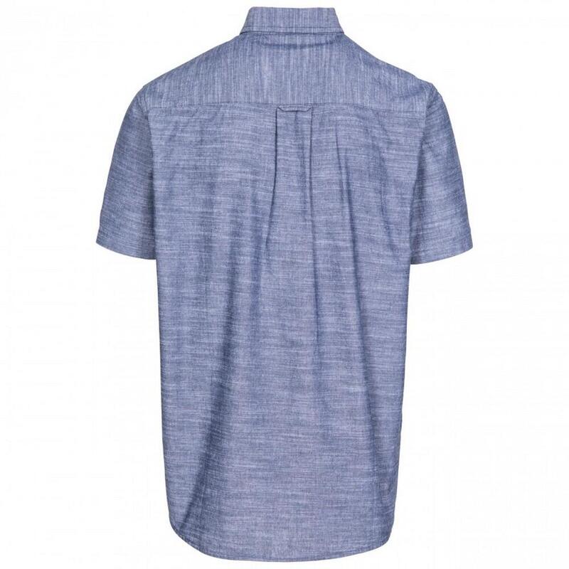 Heren Slapton Short Sleeve Shirt (Marine)