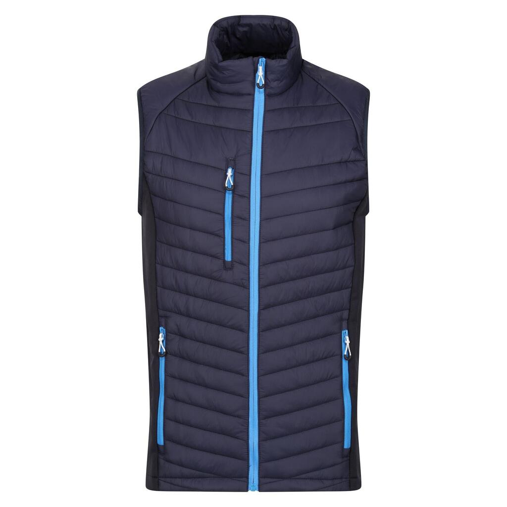 Mens Navigate Quilted Hybrid Gilet (Navy/French Blue)