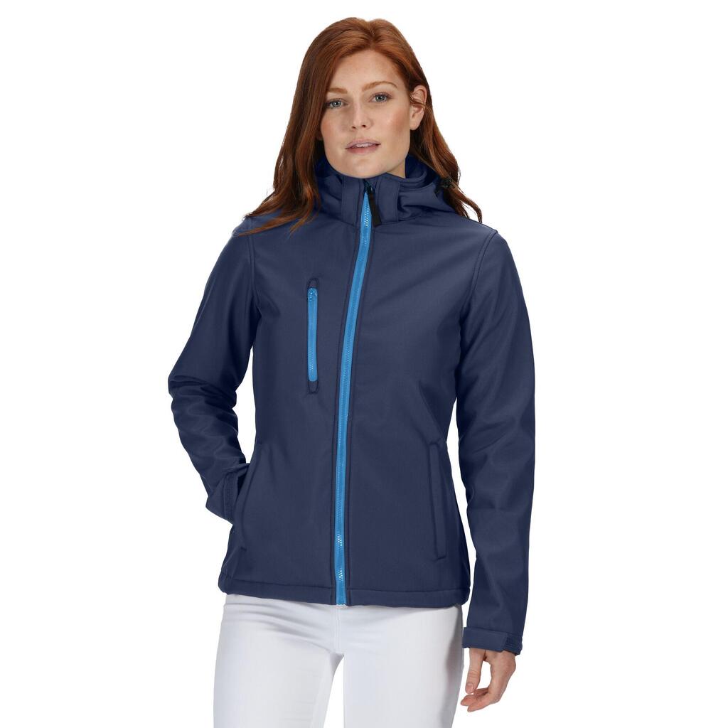 Womens/Ladies Venturer 3 Layer Membrane Soft Shell Jacket (Navy/French Blue)