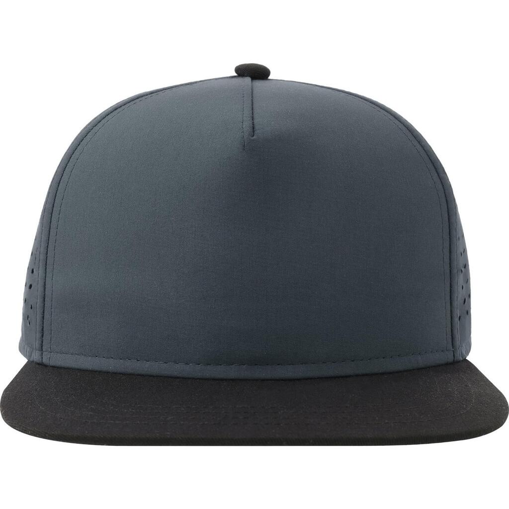 Unisex Adult Bank 5 Panel Snapback Cap (Navy/Black)