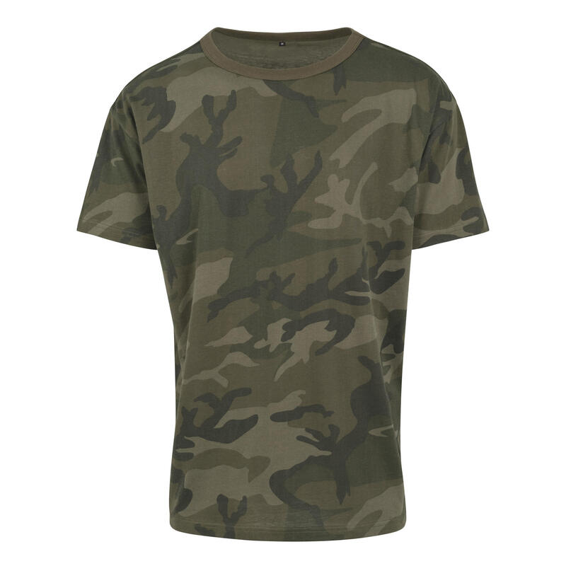 Camiseta Camuflaje para Adultos Unisex Oliva