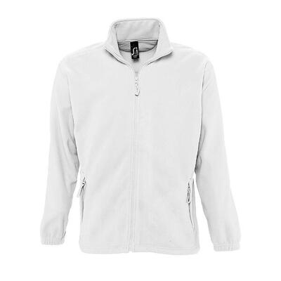Heren north full zip outdoor fleece jacket (wit)